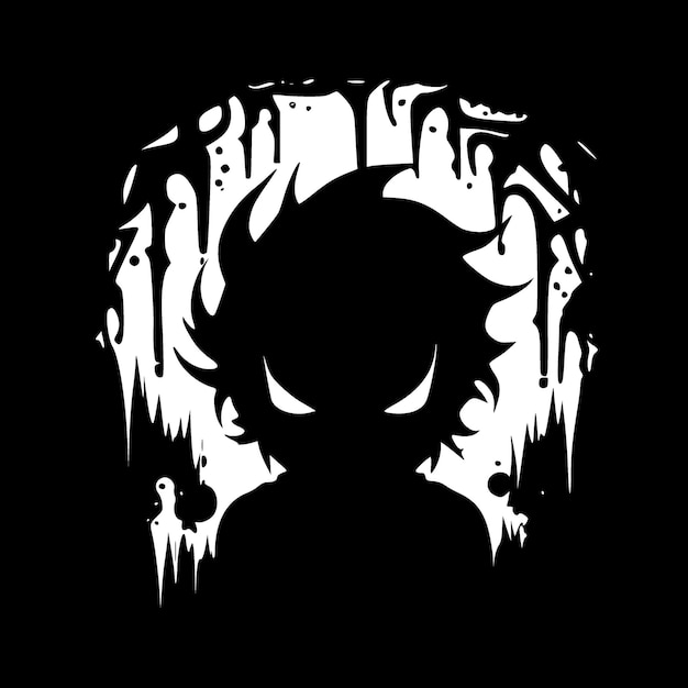 Vector horror minimalist and simple silhouette vector illustration