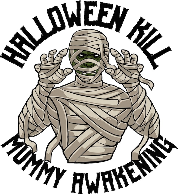 Vector horror mummy