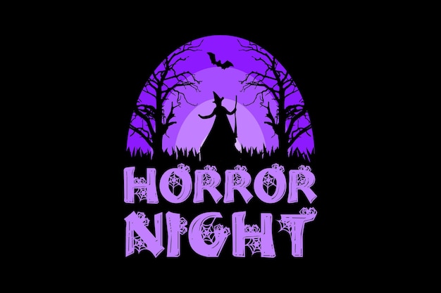 Horror night vector design