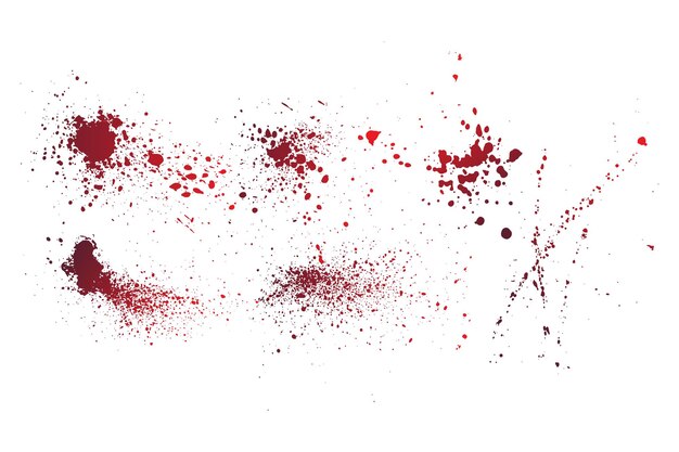 Vector horror set van bloedige angstaanjagende verzameling van bloedvlekken