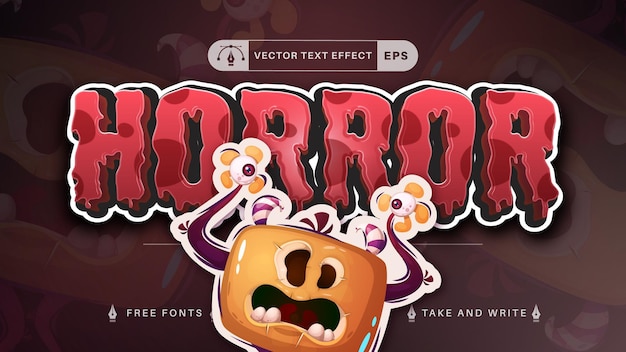 Horror Sticker 
Editable Text Effects, Font Styles