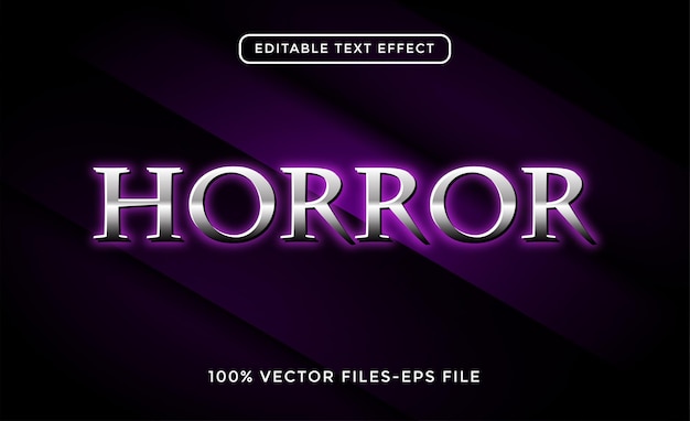 Horror teksteffect premium vector