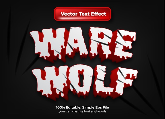 Horror text effect 3d