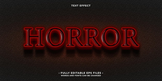 horror text effect editable eps cc