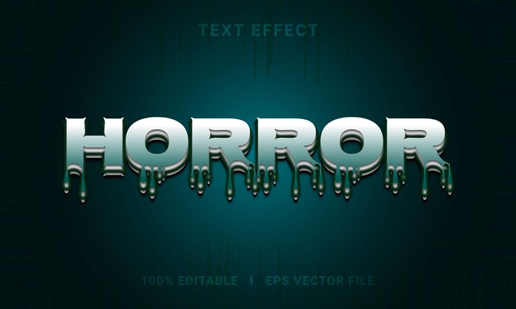 Horror text effect editable modern lettering font style