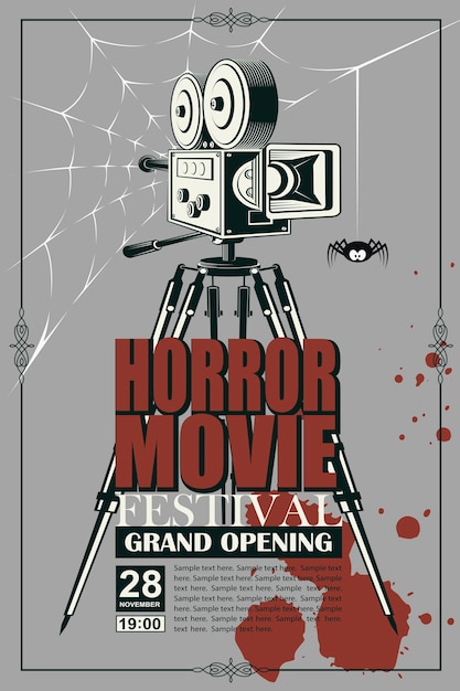 Vector horrorfilmposter