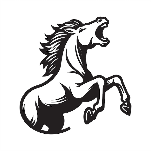 horse braying biting svg