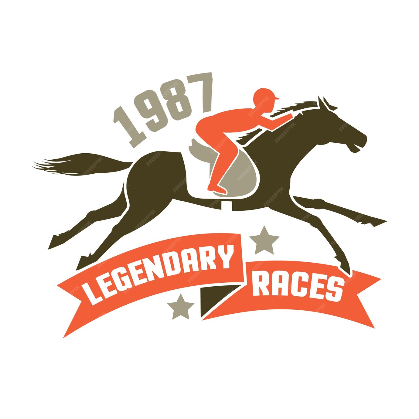 Premium Vector | Horse breeding labels emblems set