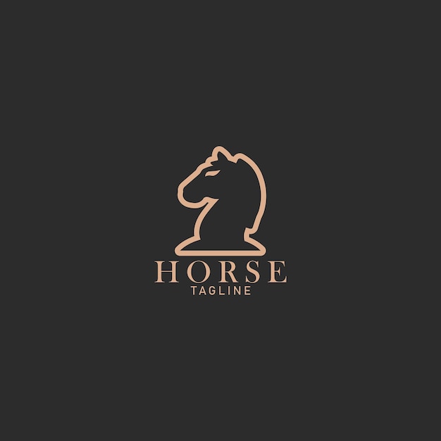 horse chess identity brand logo