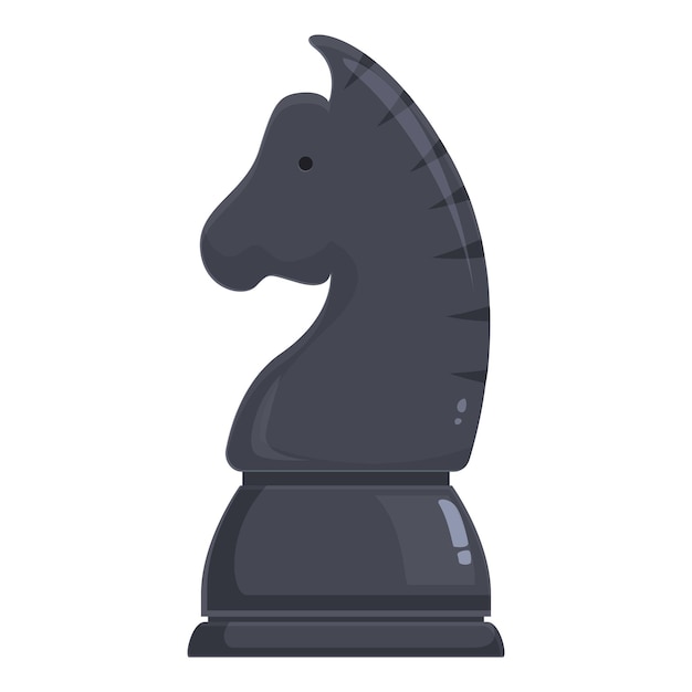 Vector horse chess piece icon cartoon vector game strategy for kids