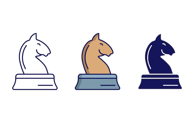 Horse chess vector icon