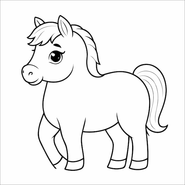 Horse Coloring Book Drawing For Kids