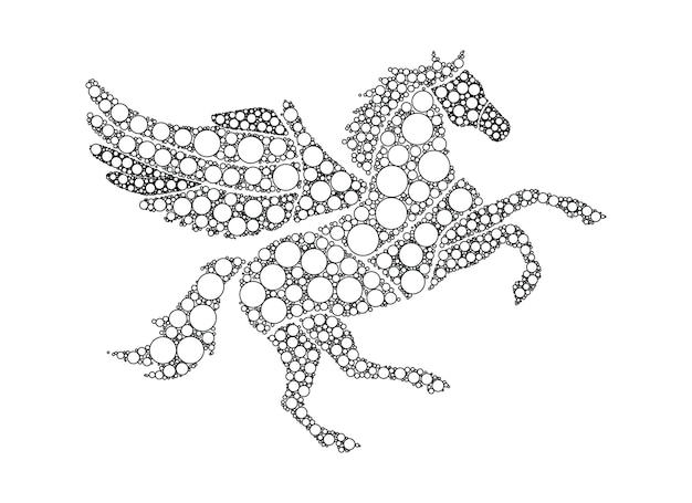 Vettore disegni da colorare di cavalli per adulti kdp e stampa a casa