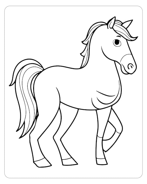 Vector horse coloring pages _horse vector_ horse black and white