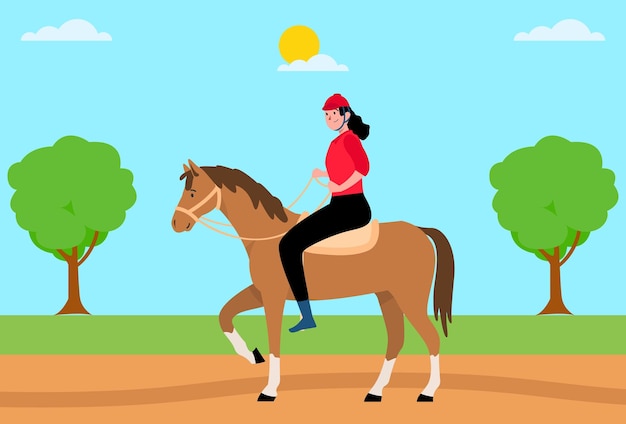 horse concept illustration stylish and beautiful