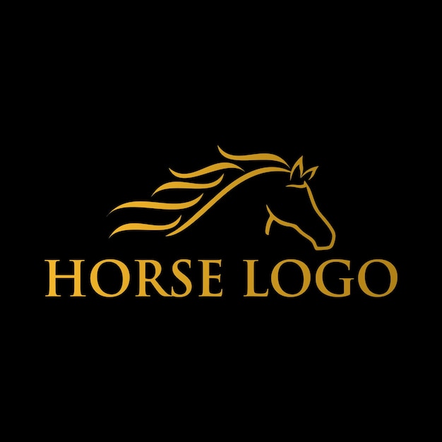 horse elegant logo symbol design illustration vector
