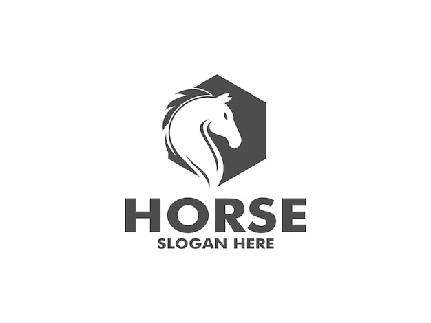 馬のエレガントなロゴ シンボル ベクトル馬のロゴ アイコン