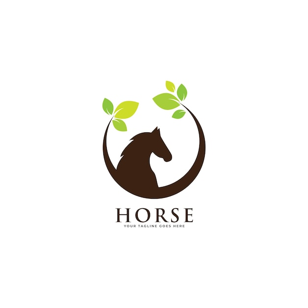 Horse elegant logo symbol vector.