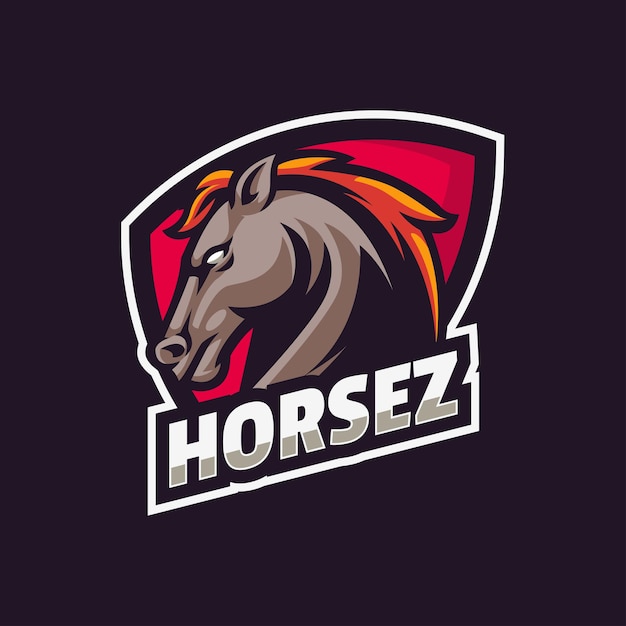 馬のeスポーツのロゴデザイン