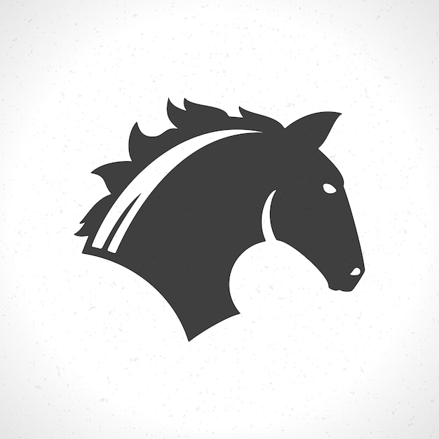 Vector horse face logo emblem template