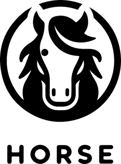 Horse Face Logo vector kunst illustratie Horse Logo vector