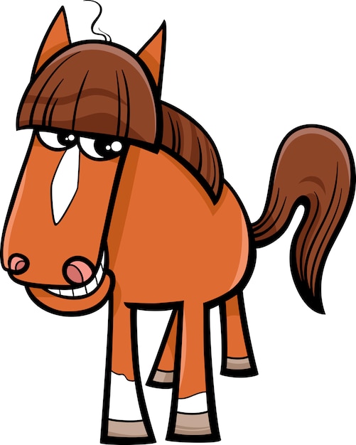 Vector horse farm animal cartoon