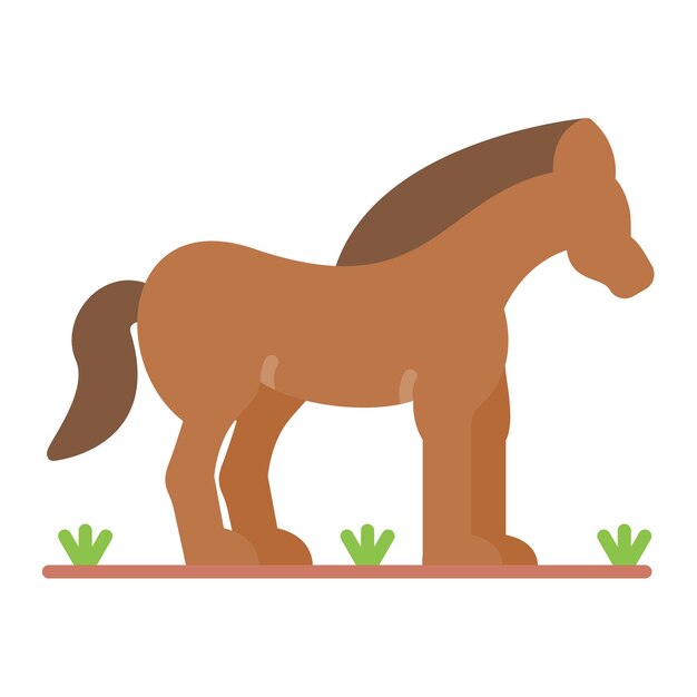 Vector horse flat illustration