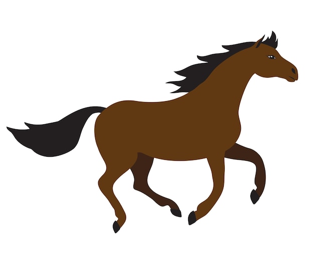 Vector horse in flat style