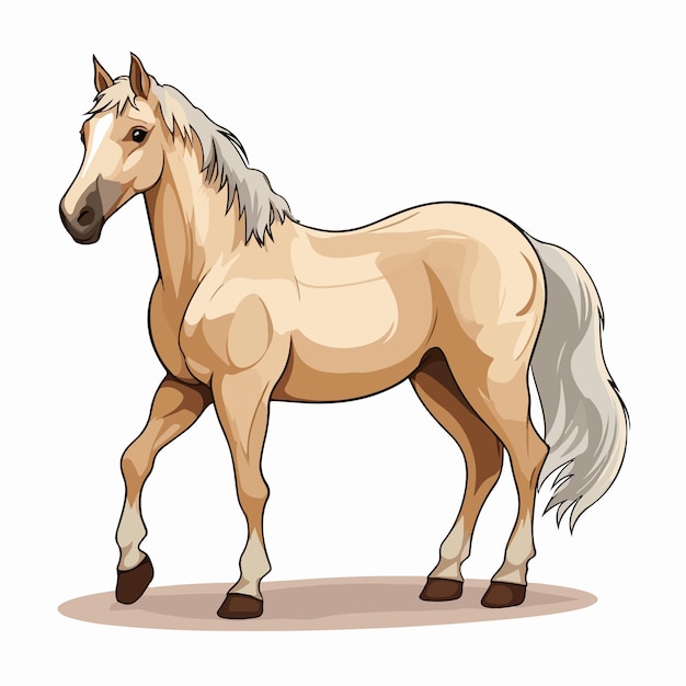 Vector horse flat vector illustration horse cartoon hand drawing isolated vector illustration