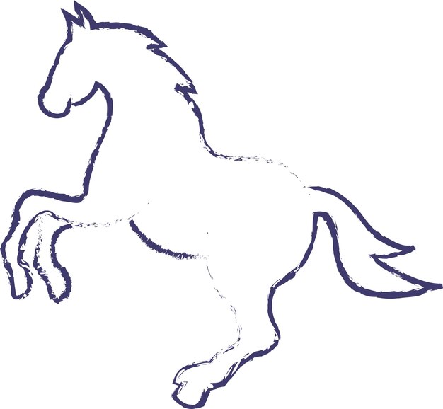 Horse hand drawn vector illustration