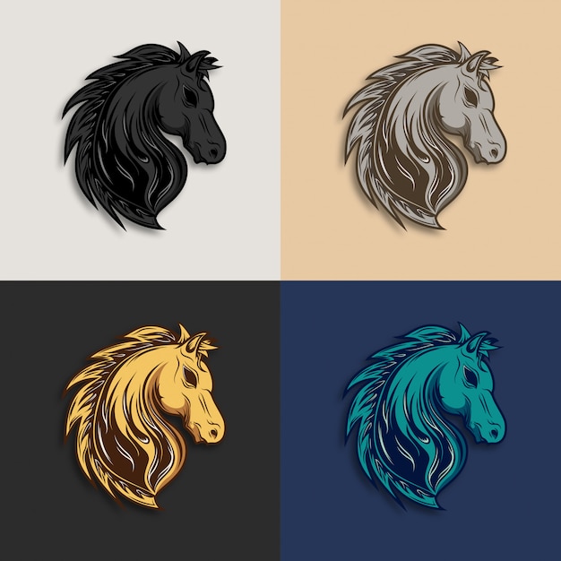 Horse head logo collection