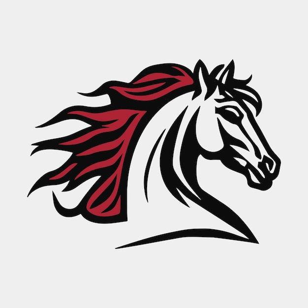 Horse head logo design mascot vector