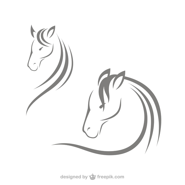 Horse head logos