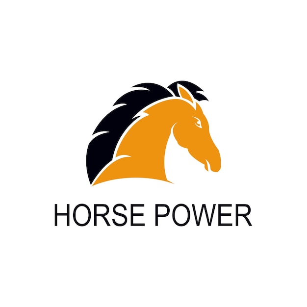 Horse head mascot logo design