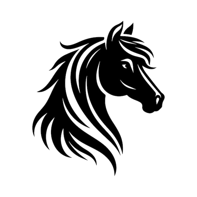 Horse head silhouette vector artwork