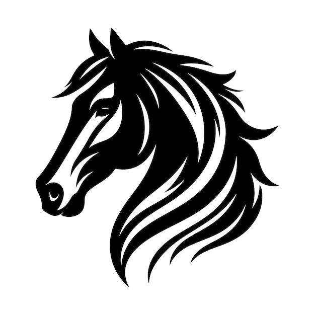 Horse head silhouette vector artwork