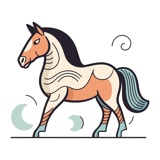 Horse icon vector illustration of a horse on white background