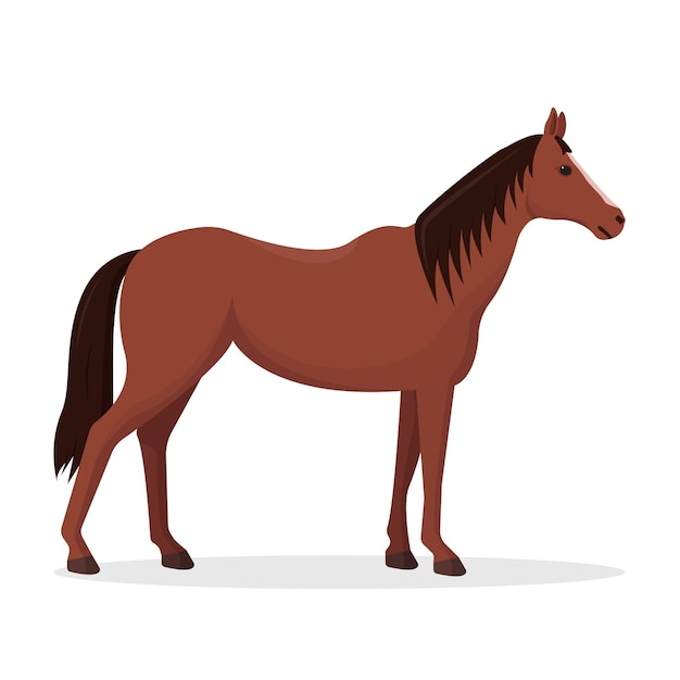 白い背景の馬のアイコン ベクトルイラスト