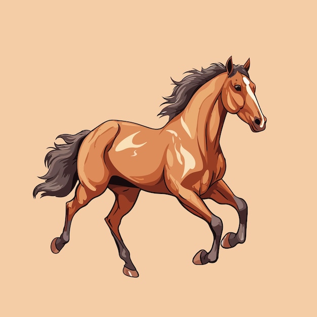 horse illustration on white background