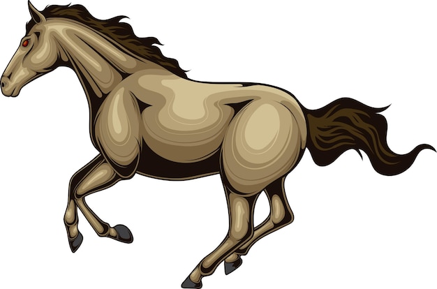 プレミアム品質の株式ベクトルを持つ馬のイラスト
