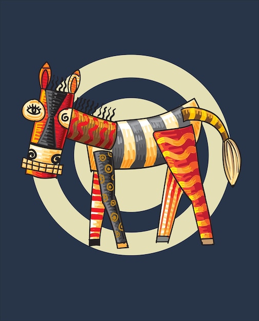 horse imagination vector illustration