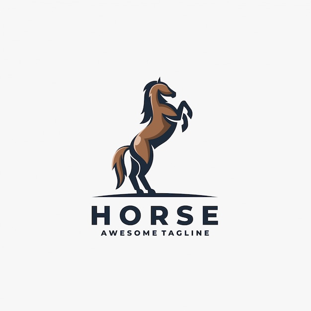 Лошадь прыжок иллюстрации логотип.