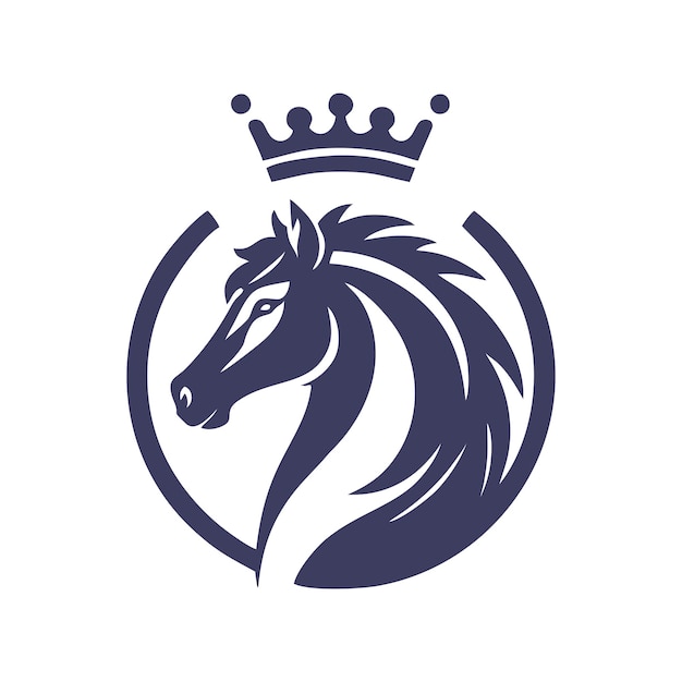 Концептуальный вектор логотипа лошади готов к использованию