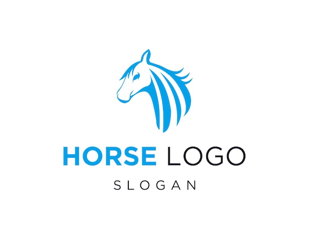 Horse logo design created using the Corel Draw 2018 application with a white background