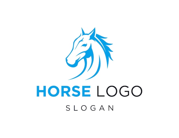 Horse logo design created using the Corel Draw 2018 application with a white background