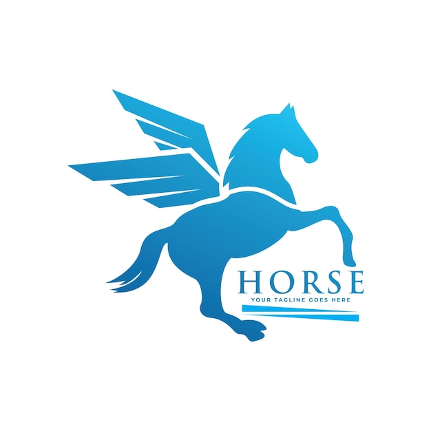 Horse logo design elegant and luxury horse logo concept vector logo template