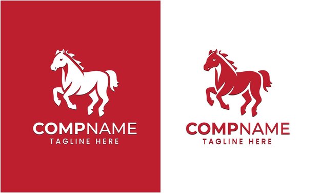 Vector horse logo design icon