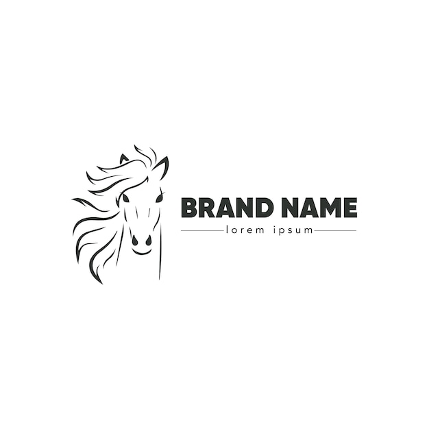 Horse logo design template