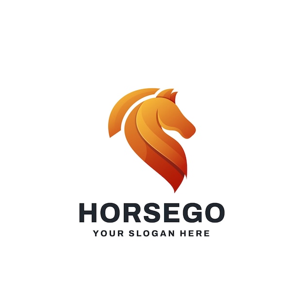 Horse Logo Gradient Vector Icon Illustration