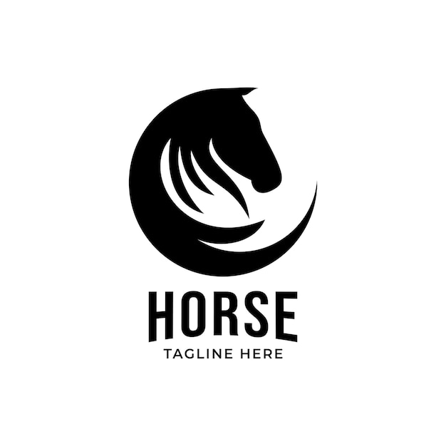 horse logo icon vector template.